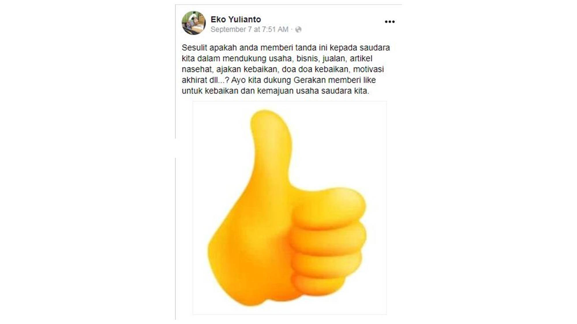 Pentingnya Memberi Like ke Status Teman