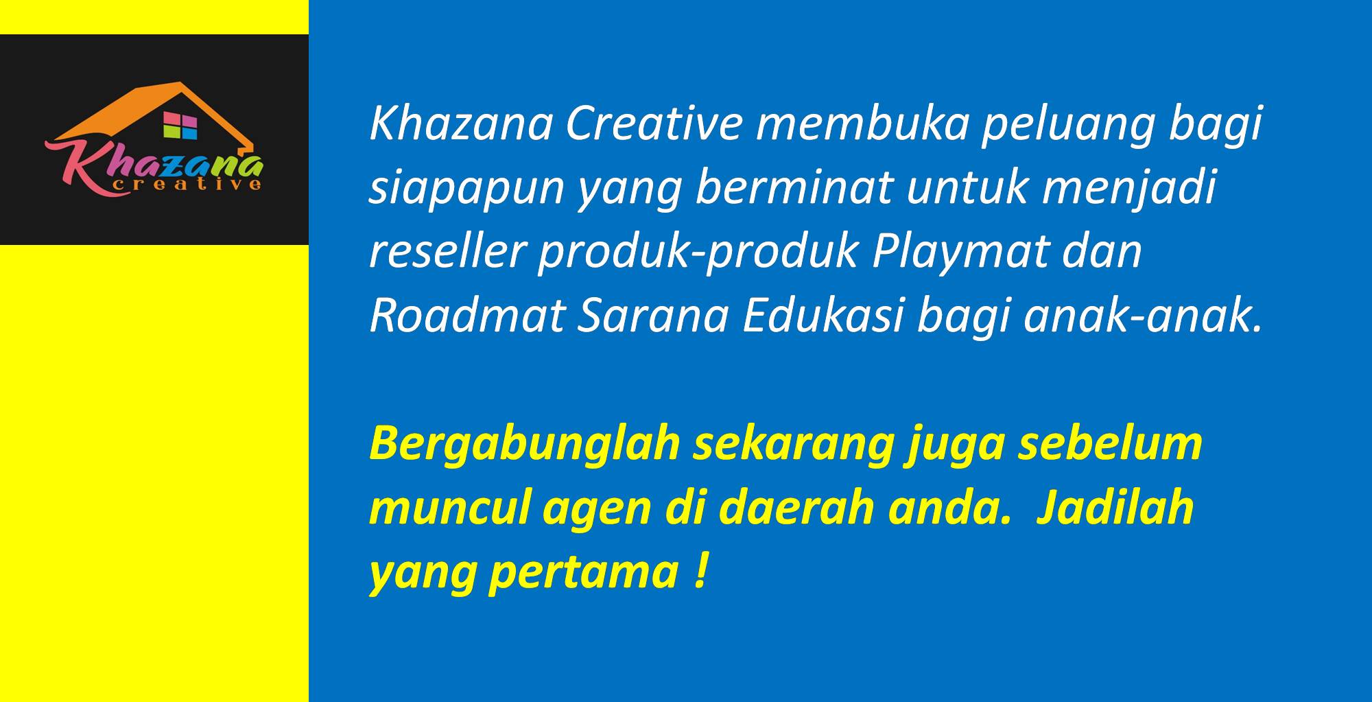 Reseller playmat Mainan Anak Khazana Creative